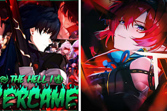 design custom anime art, edm music cover, vinyl cover art in retro art style