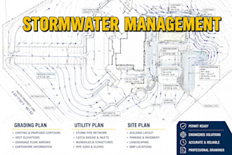civil engineering, stormwater drainage, grading plan, building drawinge