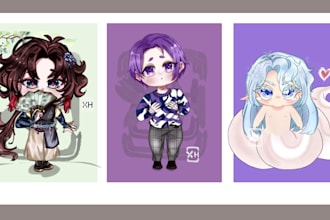 draw a cute anime chibi character