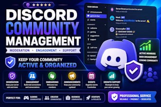 discord community manager discord moderator discord server mgt member engagement
