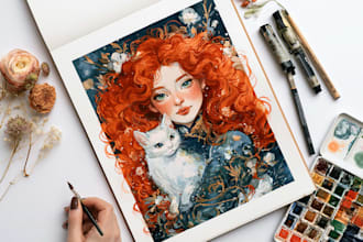 do a watercolor illustration