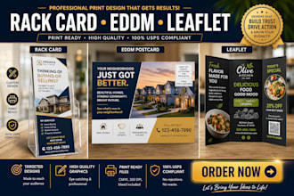design hotel rack cards brochures or travel leaflets