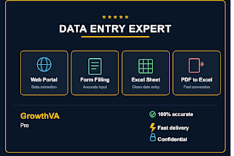 do accurate data entry, online form filling, web portal and excel data entry