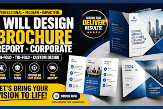 design mixed corporate brochure bifold, trifold brochure and report