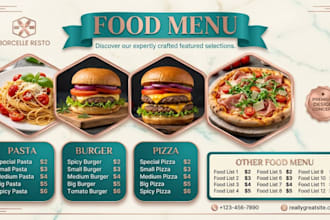 design food menu digital menu restaurant menu