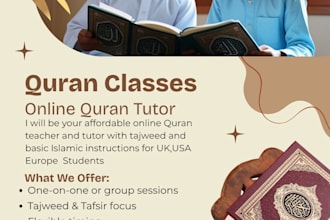be your online quran teacher and tutor with tajweed