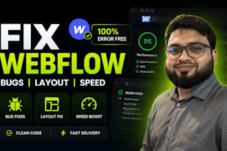 fix webflow bugs, layout issues and speed optimization