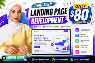 develop and design the best landing page for your website