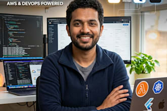 develop full stack web and app with AWS cloud and devops
