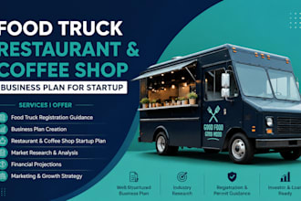 do food truck registration, business plan, resturant coffee for stratup