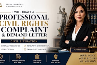 draft civil rights complaint and demand letter for civil litigation matters