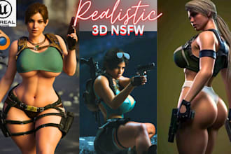 create nsfw realistic 3d game movie cinematic unreal engine character animation