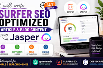 write surfer SEO optimized articles with jasper ai