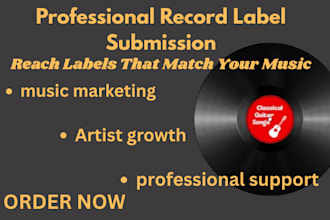 professionally submit your music to record labels that match your genre