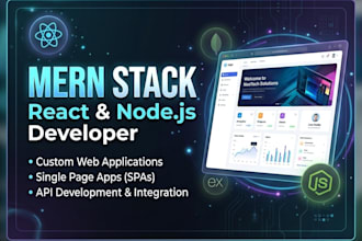 be your full stack react and node js developer