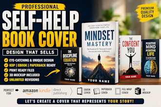design minimalist self help book cover, memoir or nonfiction ebook cover for KDP