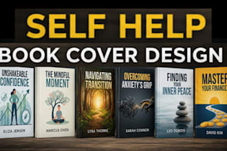 design minimalist self help book cover, memoir or nonfiction ebook cover for KDP