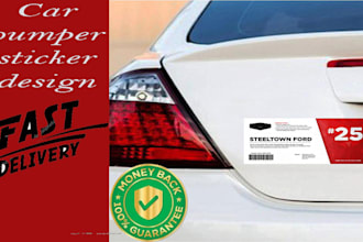 design custom bumper sticker, car sticker and vinyl sticker, car magnet