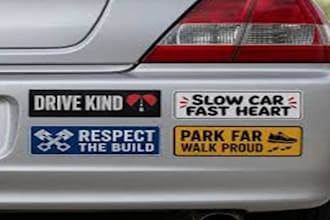 design custom bumper sticker, car sticker and vinyl sticker, car magnet