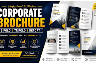 design mixed corporate brochure trifold brochure brochure report bifold
