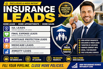 generate iul lead, final expense, mortgage protection, medicare, annuity leads