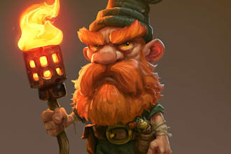 do a 2d character design and concept art for your game