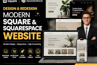 design and redesign a modern square and squarespace website