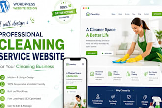 a professional cleaning service website for your cleaning business