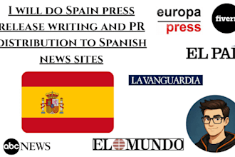 do spain press release writing and PR distribution to spanish news sites