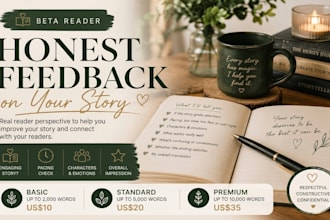 be your beta reader and give honest feedback on your story