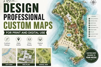 design professional custom maps for print and digital use