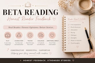 beta read your fiction and give honest reader feedback