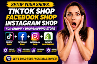 setup tiktok shop tiktok shop setup facebook shop and instagram shop for shopify