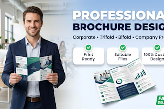 design trifold, bifold brochure in adobe indesign