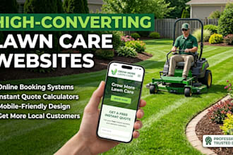 design a lawn care website for you landscape website lawn SEO tree website