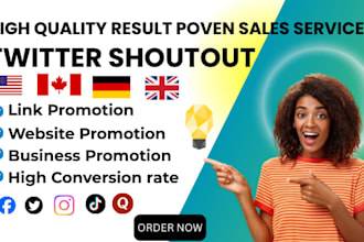 promote shoutout share website link to 100m USA ca  twitter audience