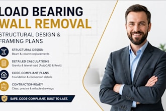 create california load bearing wall removal structural design and framing plans