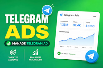 manage telegram ads,telegram promotion, fix all telegram ads for business growth