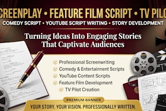 screenplay comedy script youtube script writing feature film script and tv pilot