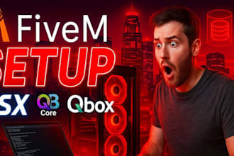 develop fivem qbox server, custom scripts, jobs, ox inventory, ox target