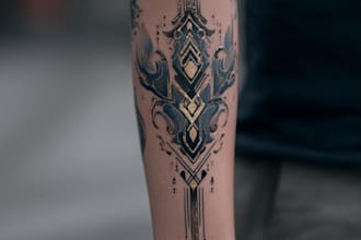 design a modern and minimalist tattoo design
