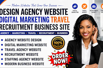 design travel agency website digital marketing travel recuitment business site