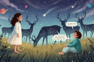 illustrate adorable children book stories with vibrant custom artwork