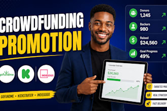 promote your gofundme kickstater crowdfunding campaign for fast funding