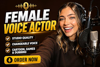 voice any female anime video game animated character voice over dubbing acting