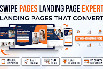 create a high converting swipe pages landing page for coaches and creator