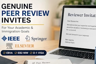 get genuine elsevier springer ieee peer review invite for eb1 o1 eb2 niw judging
