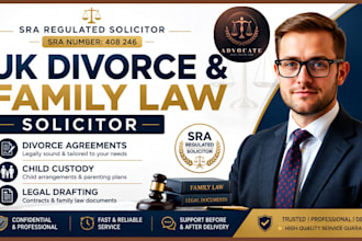 uk divorce, child custody, family law agreements and legal contracts drafting