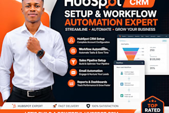 set up hubspot CRM sales pipeline and automation