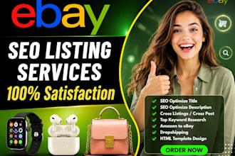 do ebay listing, ebay SEO listing, ebay product listing, and ebay listing